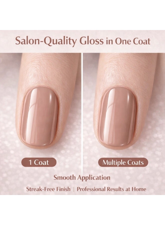 Brunson Classic Nail Polish 18ml Fast Dry Nail Lacquer Nail Harderner Normal Polish Glossy Gel Effect Quick Air Dry Long-Lasting Natural Nail Enamel Salon Quality Manicure Pedicure Regular Polish - Image 5